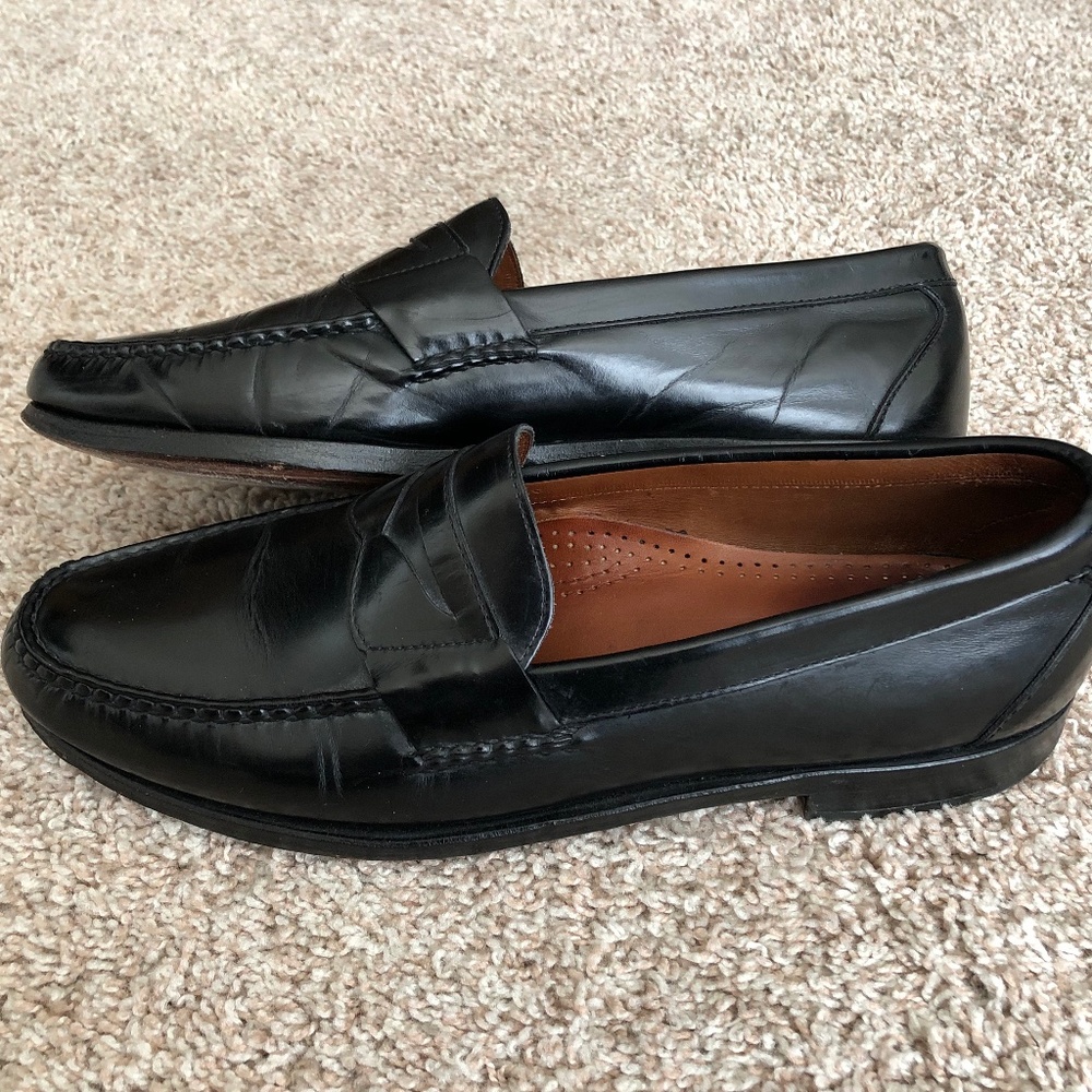 Allen Edmonds Walden Men's Penny Loafers Shoes Size 12 D Leather Black